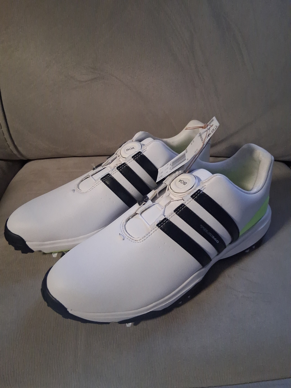 Adidas JR Tour360 BOA 24 Golf Shoe White Men’s Sz 7 IF0268